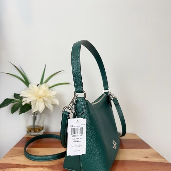 NWT Coach Leather Zip Top Shoulder Bag - Picture 2 of 7